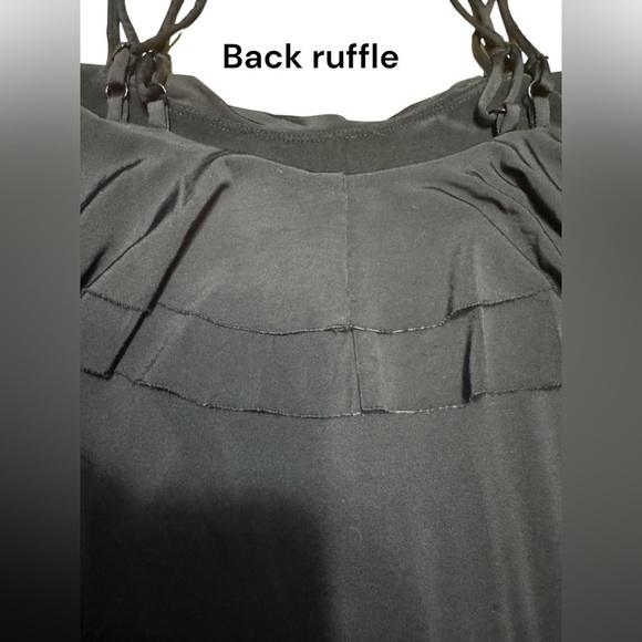 Vintage BEBE Sexy Black Sleeveless Jumpsuit Tie Waist Adjustable Strap Y2K XS - Picture 15 of 16